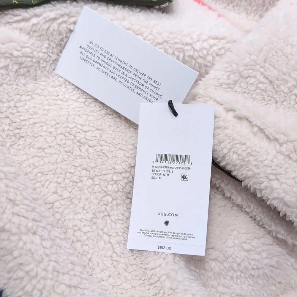 NWT UGG Iggy Sherpa Half Zip Pullover - Picture 13 of 16